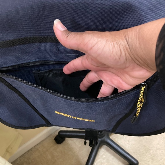 University of Michigan Messenger Bag, Blue, 17" x 14" x 4" - Picture 6 of 15